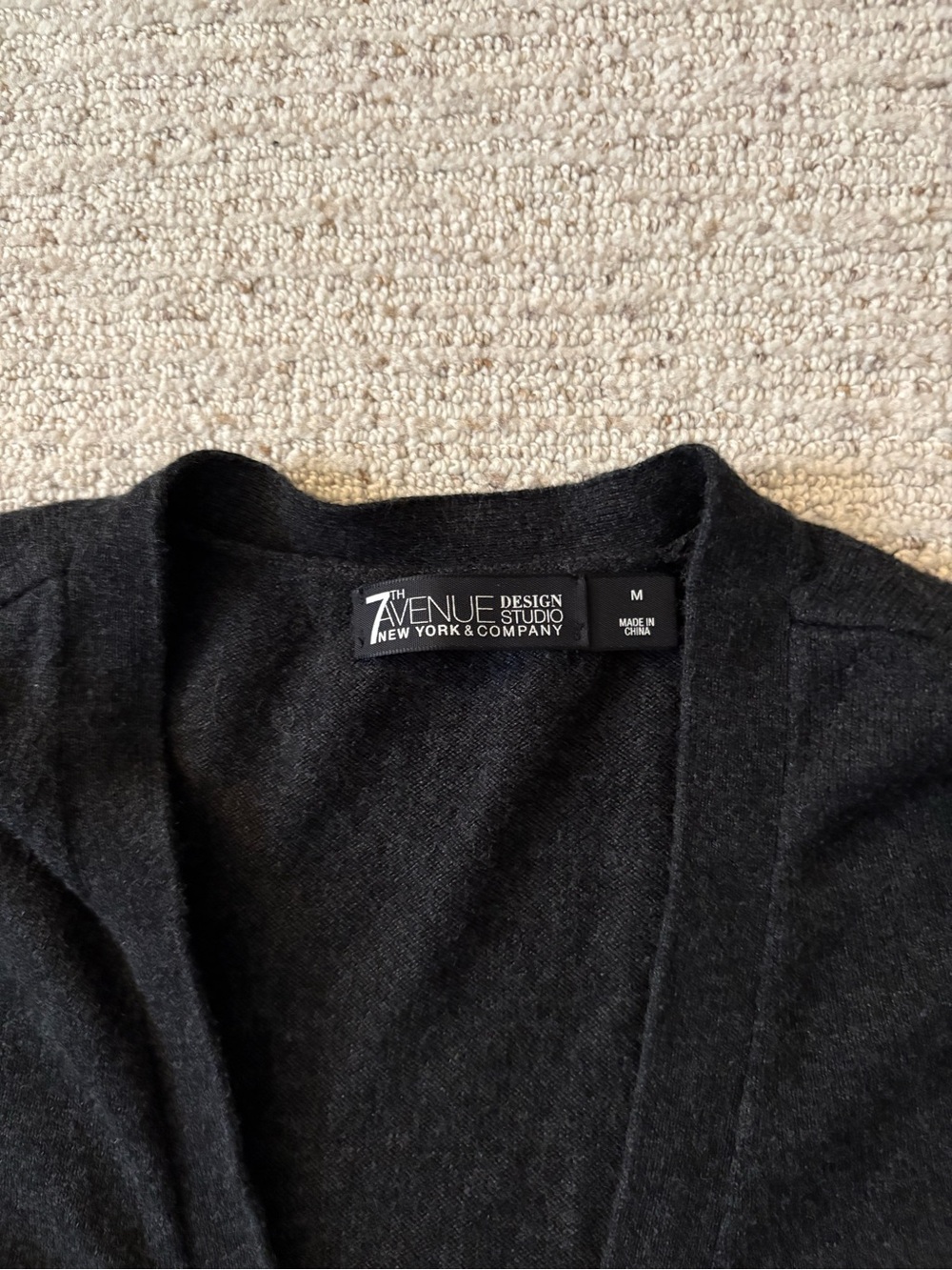 New York & Company Black V-Neck Button Cardigan - Picture 3 of 4
